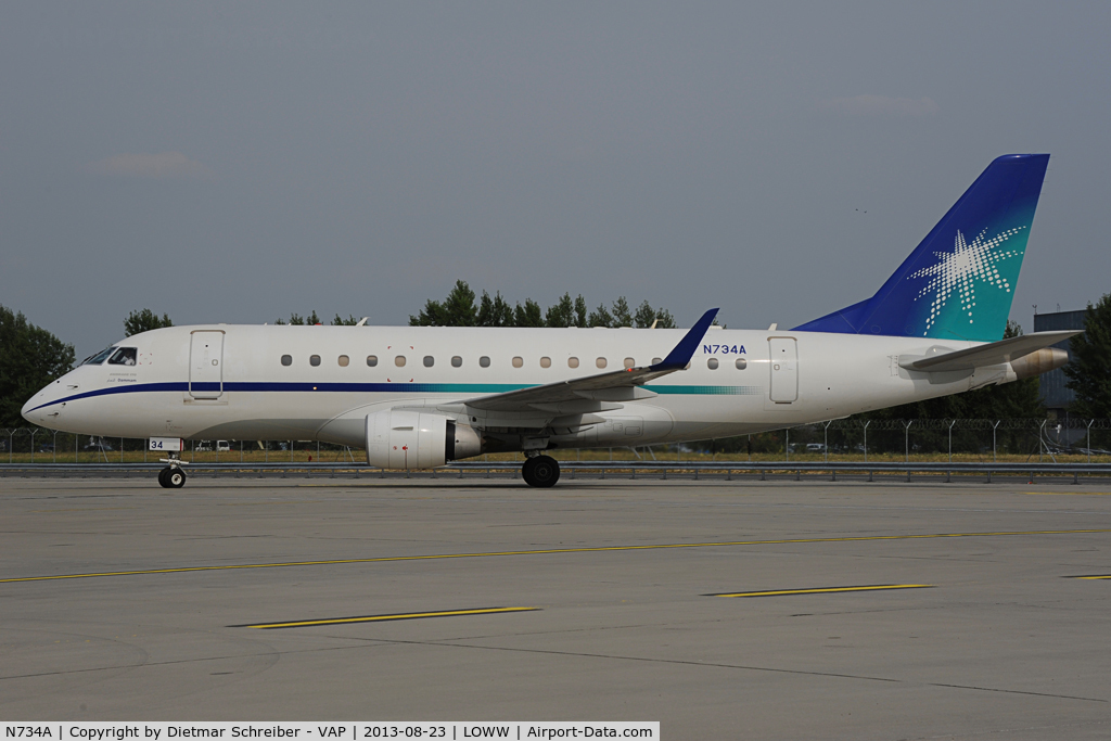 N734A, Embraer 170LR (ERJ-170-100LR) C/N 17000318, Aramco Emb170