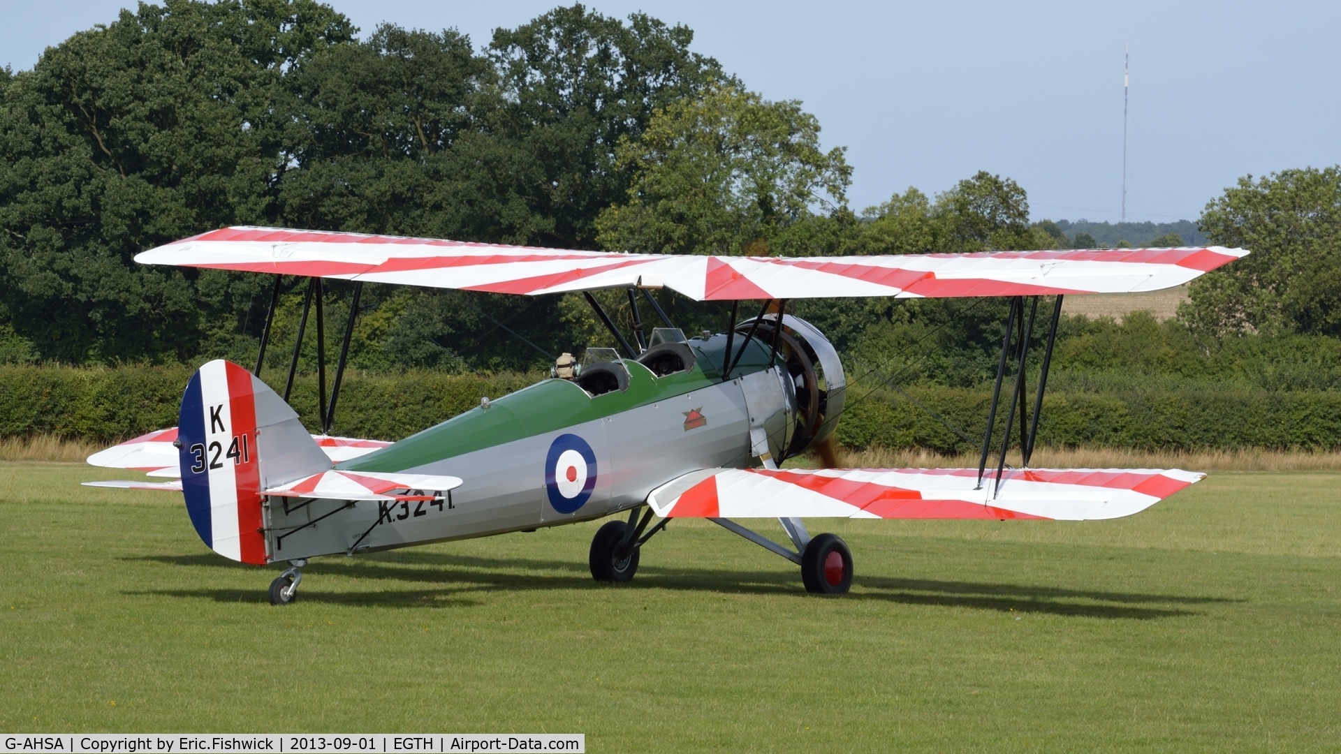 G-AHSA, 1933 Avro 621 Tutor C/N K3215, 2. K3241 at The Shuttleworth Collection's 50th Anniversary Pagent Flying Day, September 2013.