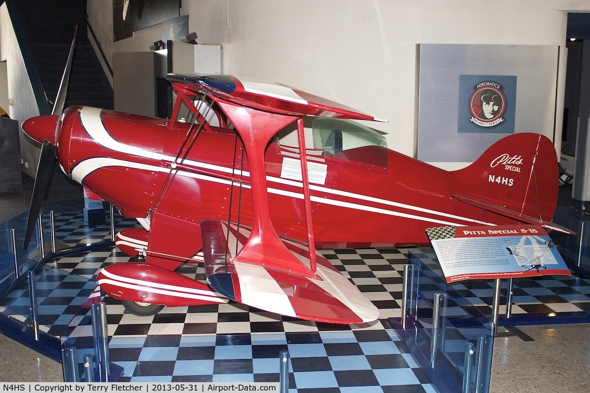 N4HS, 1975 Pitts S-1S Special C/N 10034, Exhibited at the Air and Space Museum , Balboa Park , San Diego , California