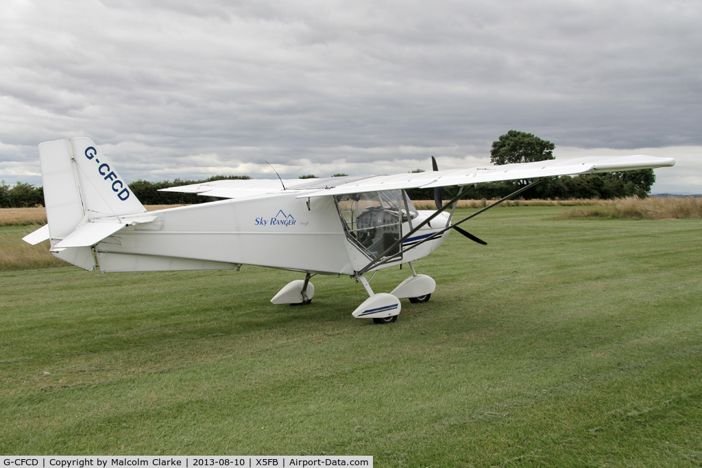 G-CFCD, 2007 Skyranger Swift 912S(1) C/N BMAA/HB/554, Skyranger Swift 912S(1), Fishburn Airfield, August 2013.