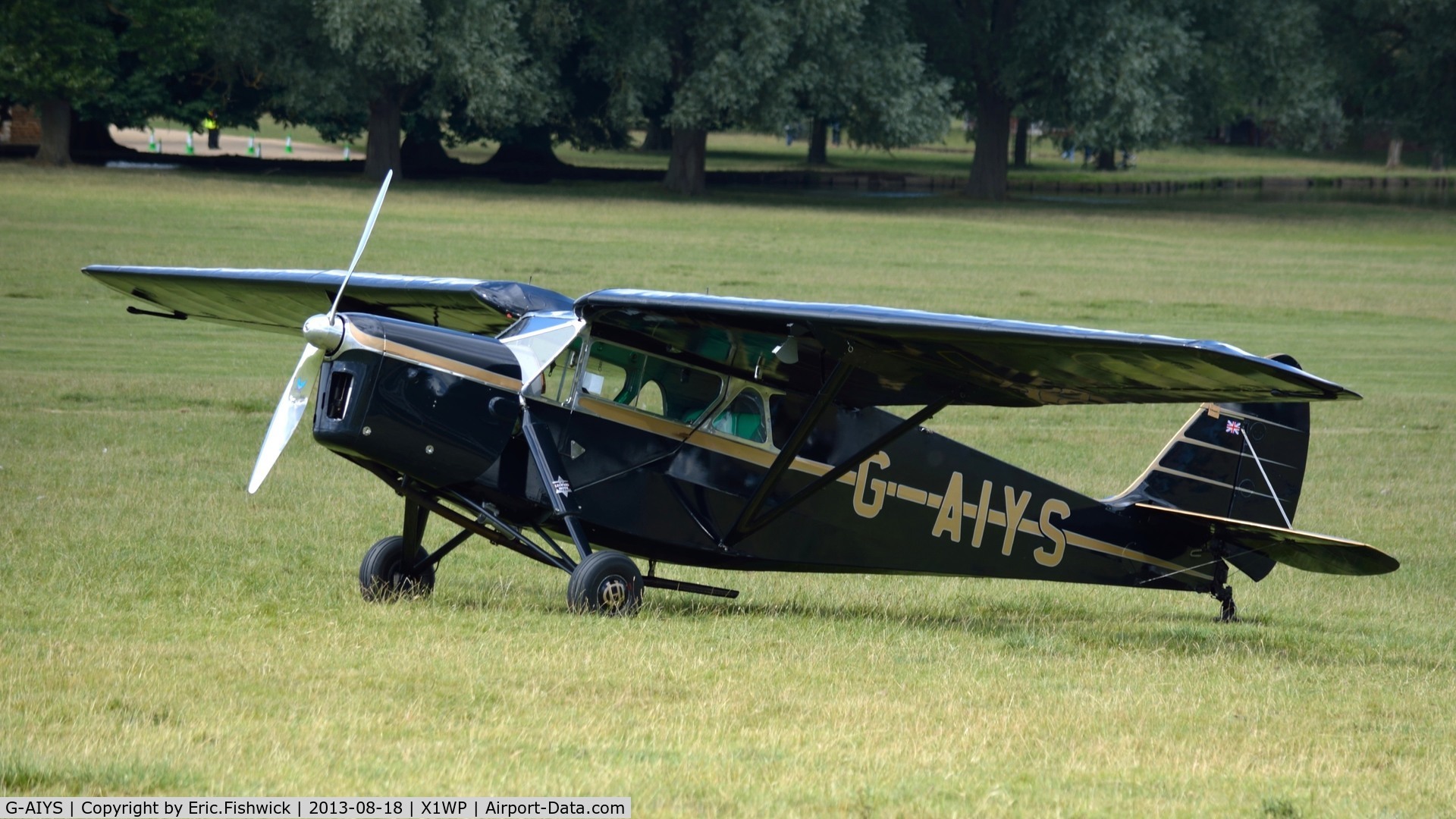 G-AIYS, 1934 De Havilland DH.85 Leopard Moth C/N 7089, 3. G-AIYS at The 28th. International Moth Rally at Woburn Abbey, Aug. 2013.