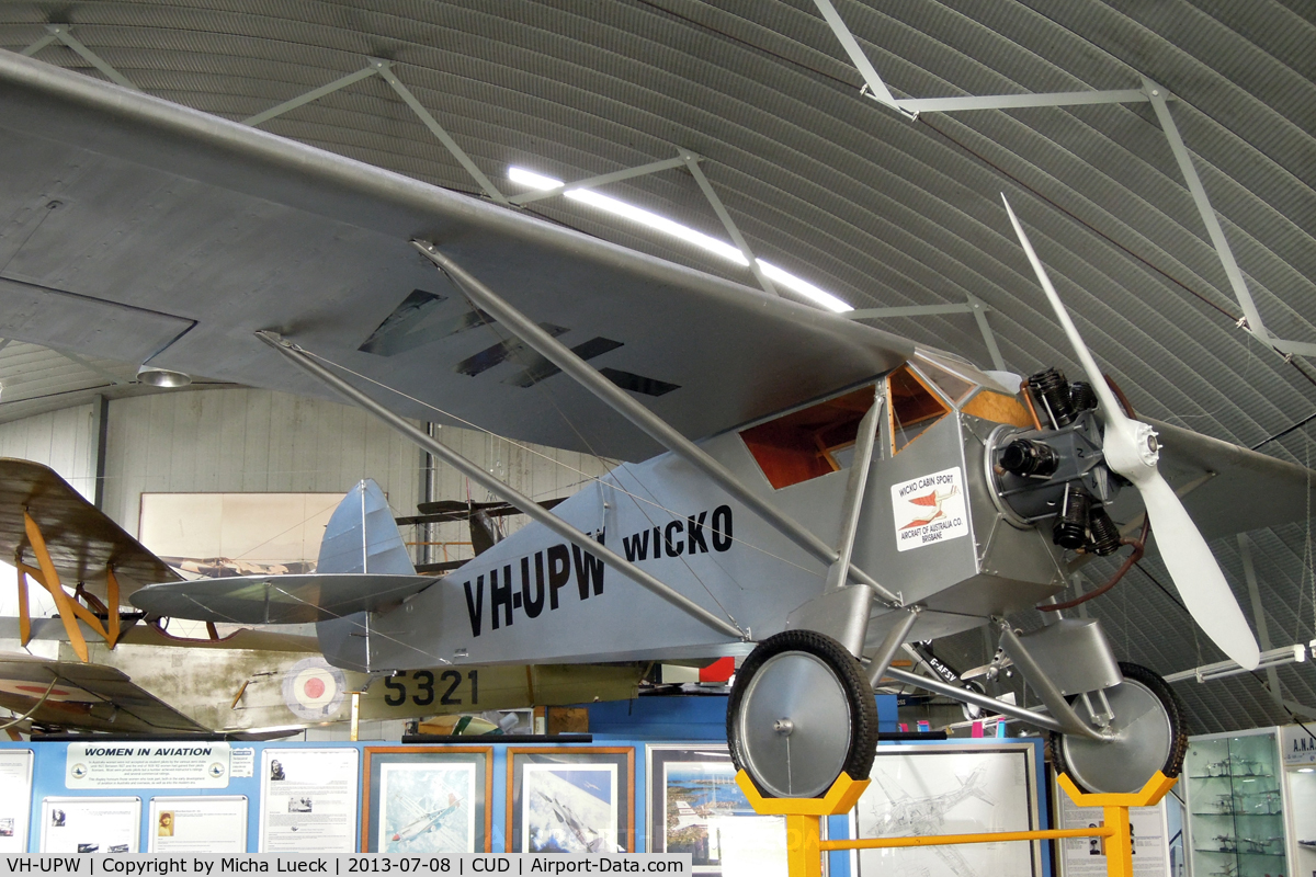 VH-UPW, Wickner Wicko C/N 1, Replica at the Queensland Air Museum