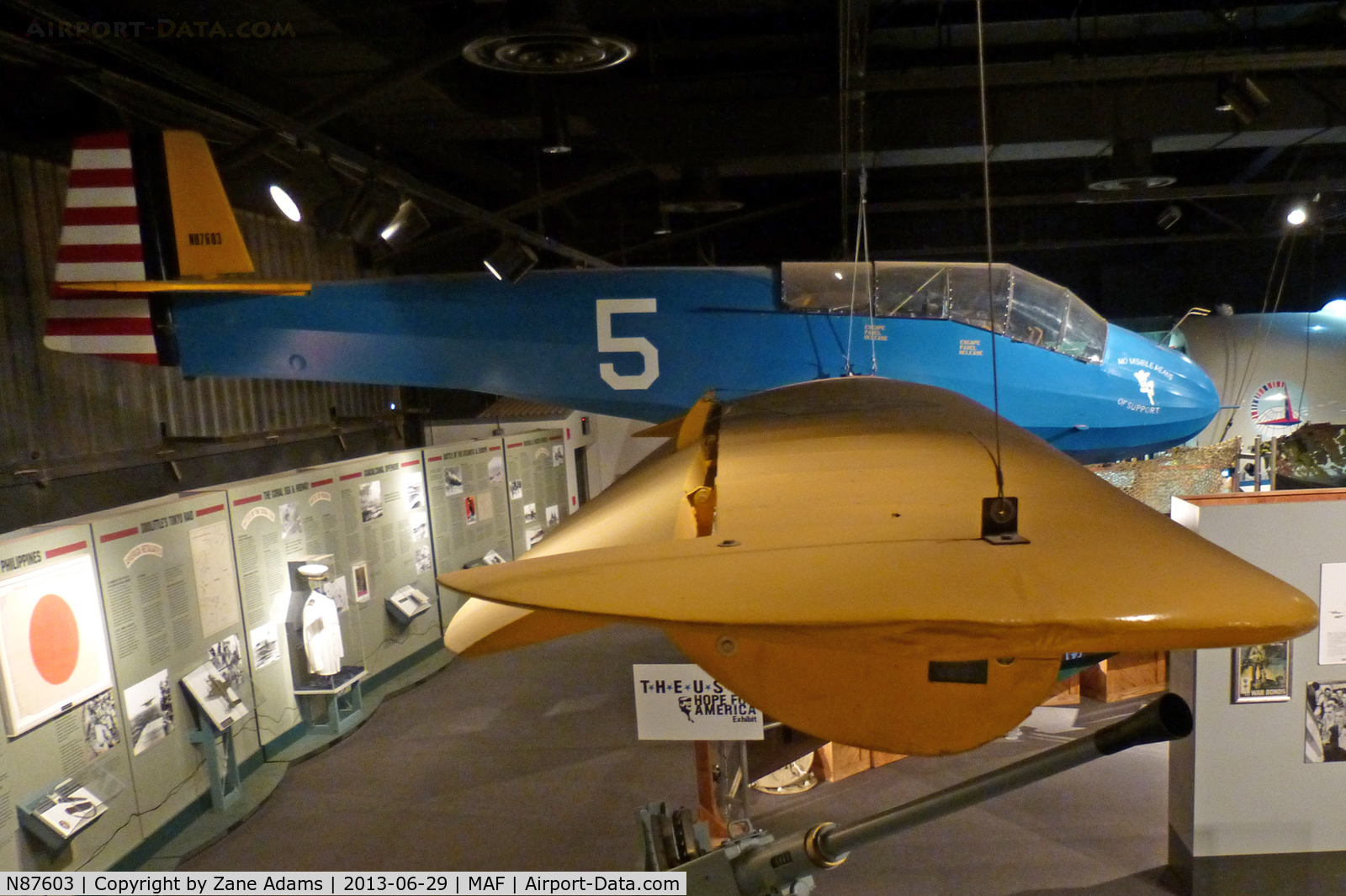 N87603, 1942 Schweizer TG3A C/N 42-52925, In the CAF Museum at Midland International