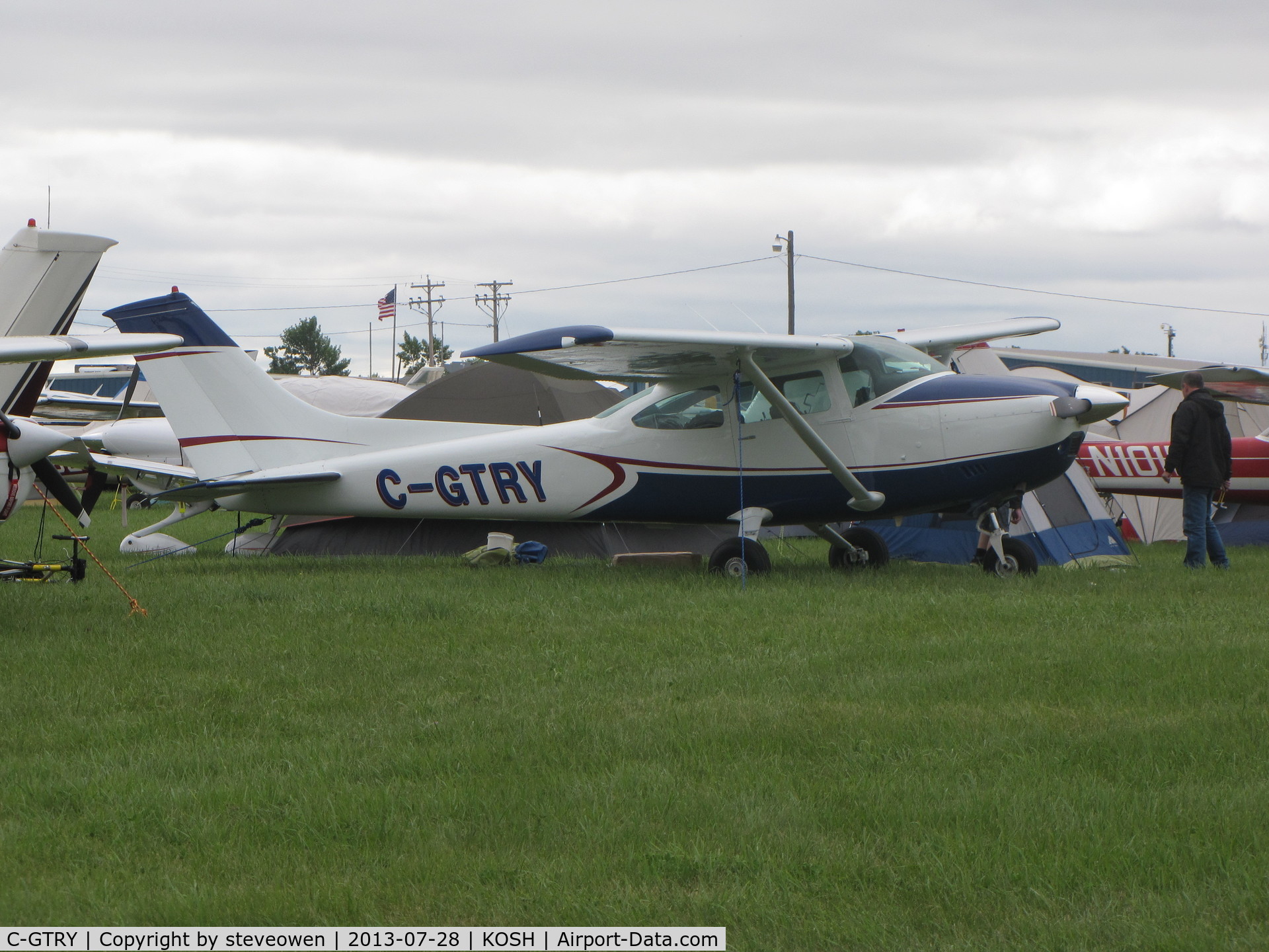 C-GTRY, 1973 Cessna 182P Skylane C/N 18261955, in the camp grounds at Oshkosh