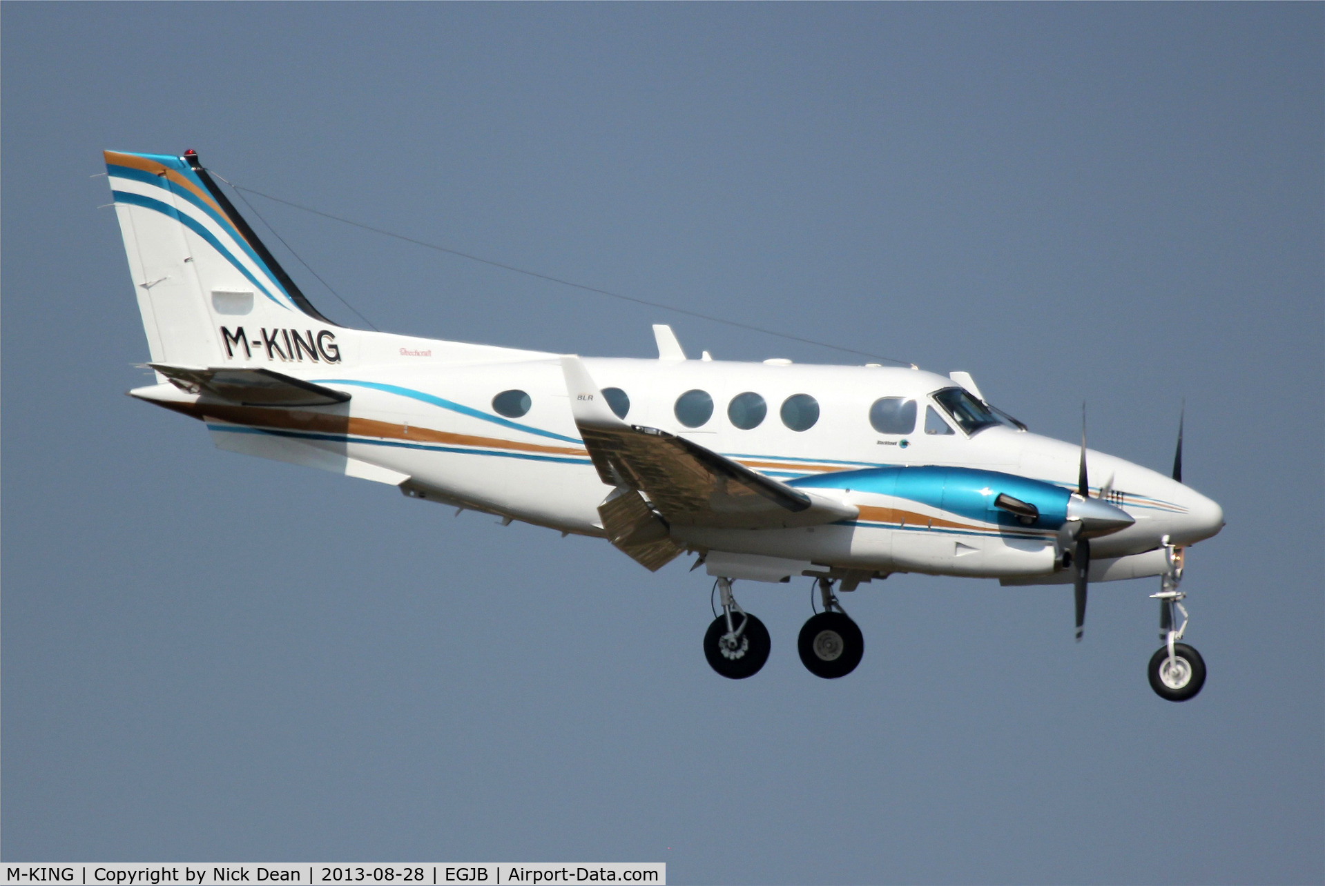 M-KING, 1994 Beech C90B King Air C/N LJ-1371, EGJB/GCI Very nice to see this with our winglets installed and the BLR company logo on the winglet.