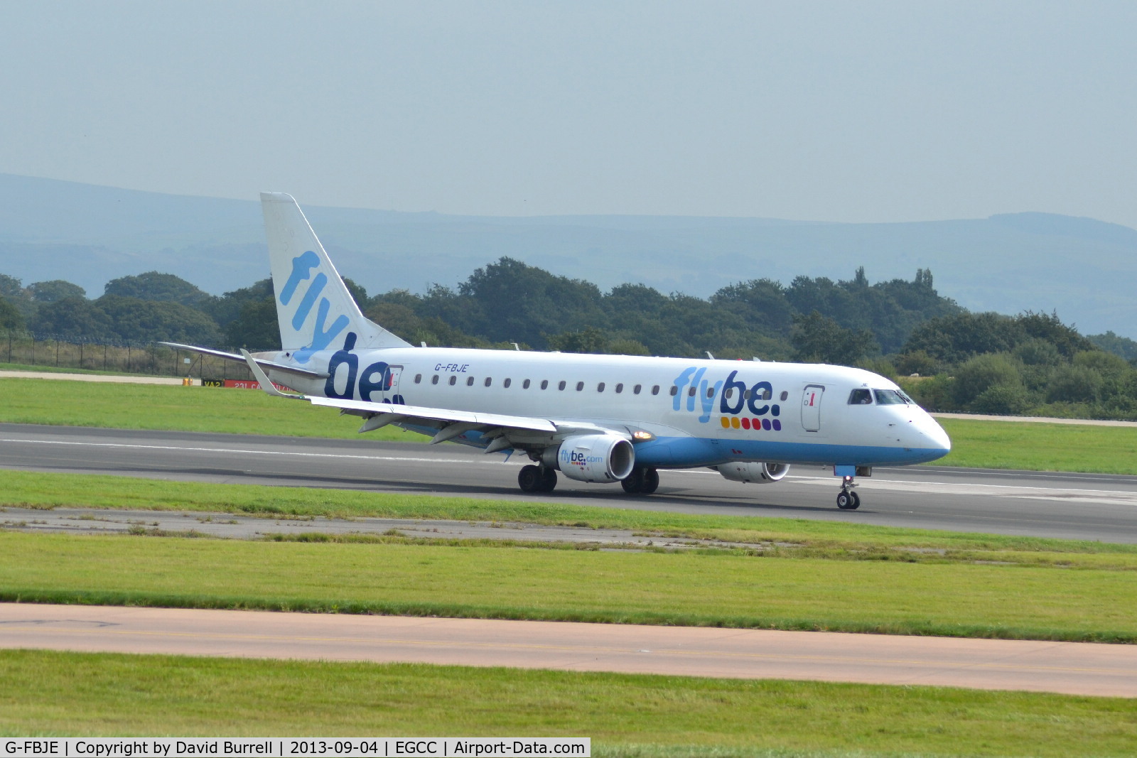 G-FBJE, 2012 Embraer 175STD (ERJ-170-200) C/N 17000336, Flybe Embraer ERJ-175STD taxiing Manchester Airport.