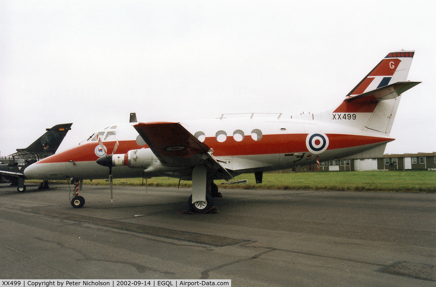 XX499, 1976 Scottish Aviation HP-137 Jetstream T.1 C/N 425, Jetstream T.1, callsign CWL 45, of 45 [Reserve] Squadron at RAF Cranwell on display at the 2002 RAF Leuchars Airshow.
