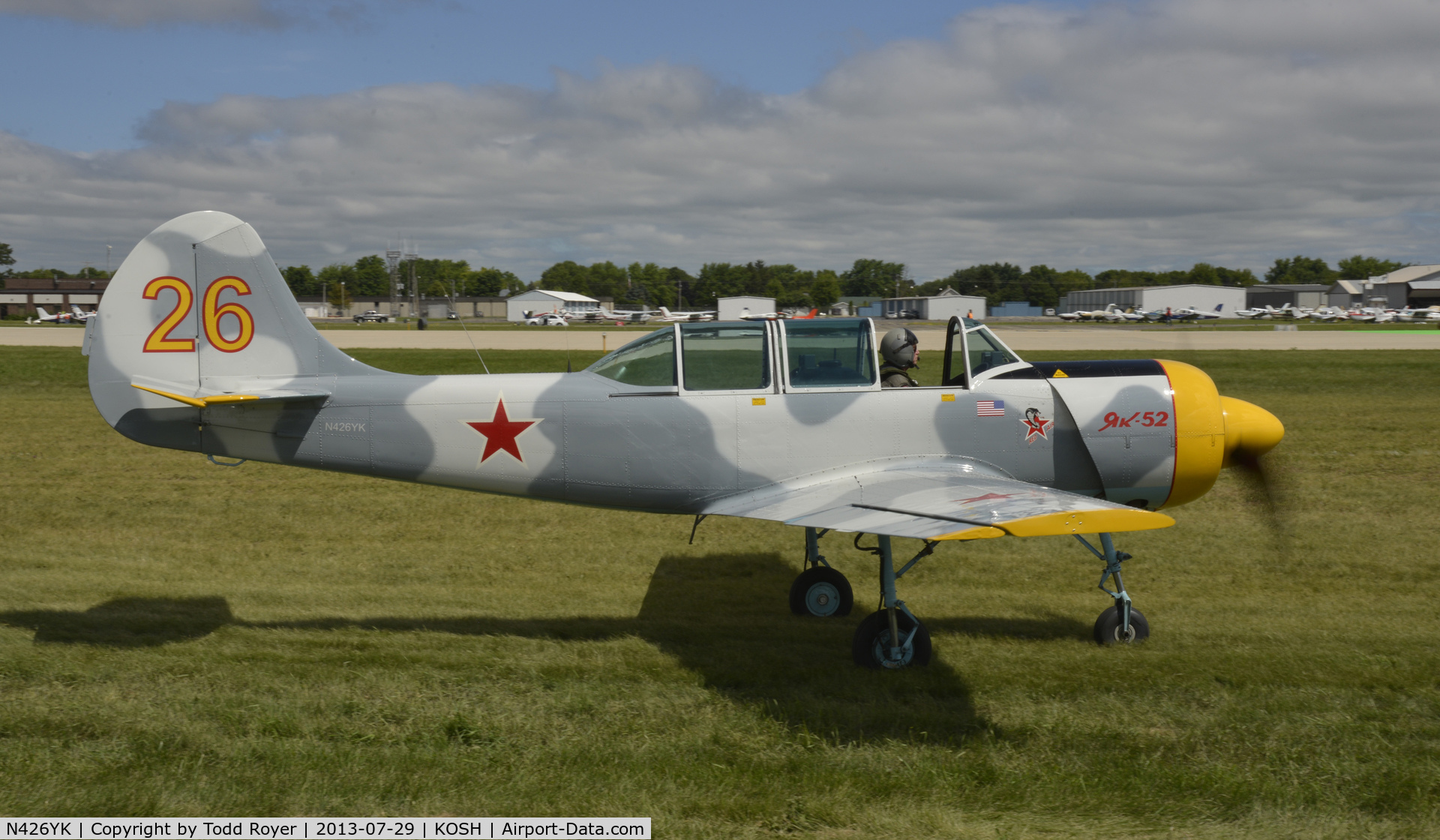 N426YK, 1985 Yakovlev (Aerostar) Yak-52 C/N 856102, Airventure 2013