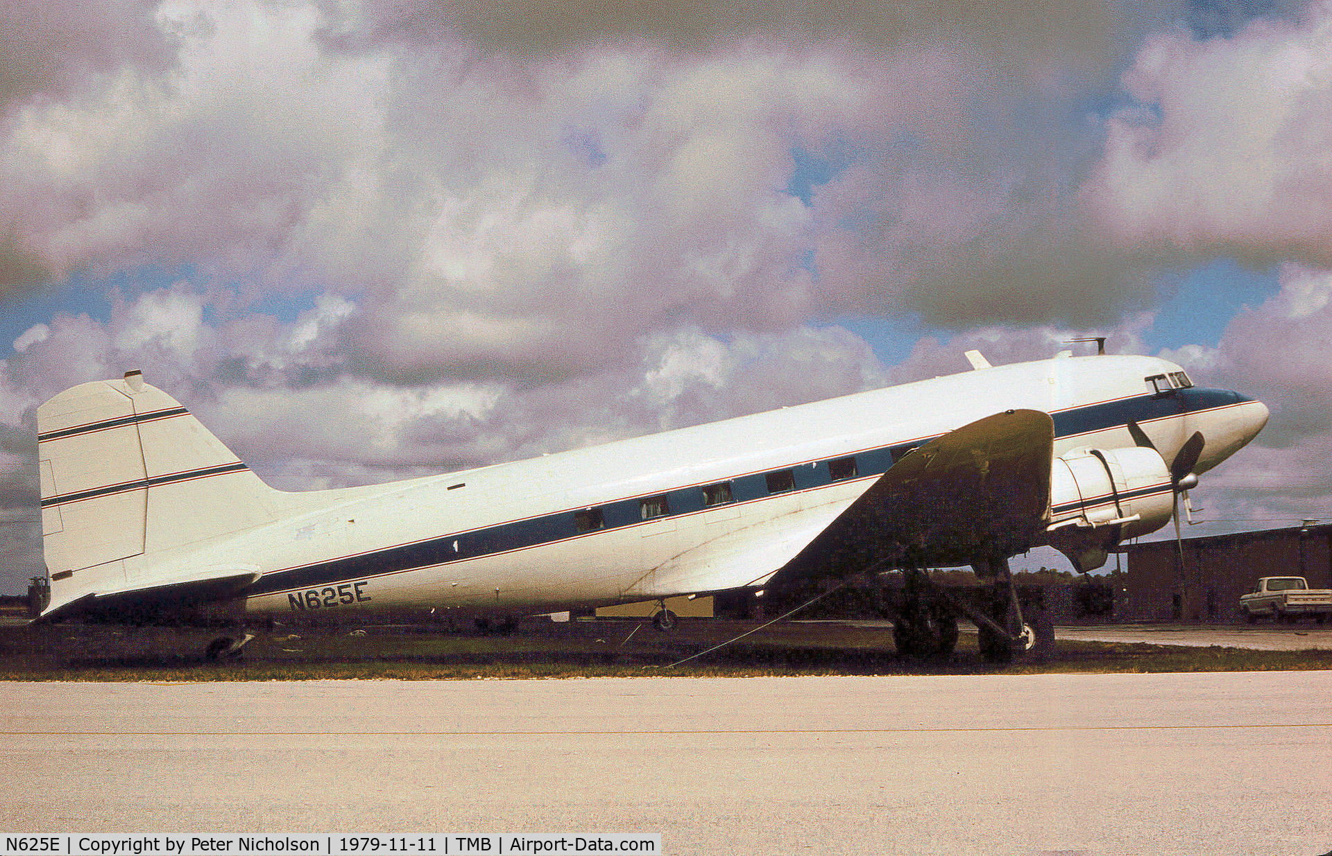 N625E, 1955 Douglas DC3C-S1C3G (C-47A) C/N 20427, C-47A as seen at New Tamiami in November 1979.
