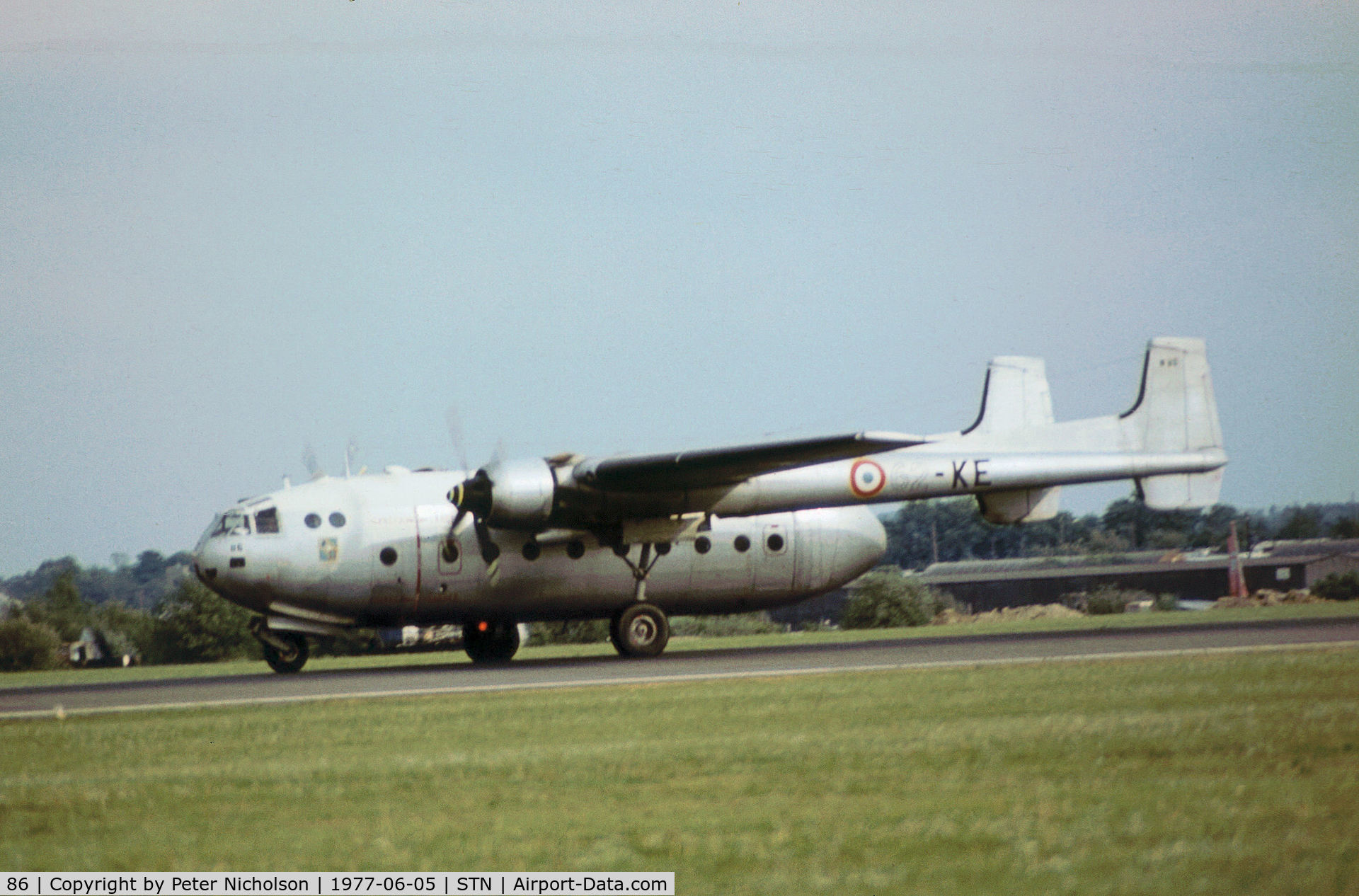 86, Nord N-2501F Noratlas C/N 86, French Air Force N-2501F Noratlas seen at Stansted in the Summer of 1977.