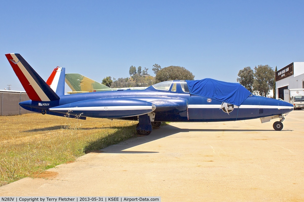 N28JV, 1957 Fouga CM-170 Magister C/N 61, At Air & Space Museum Annexe , Gillespie Field , San Diego