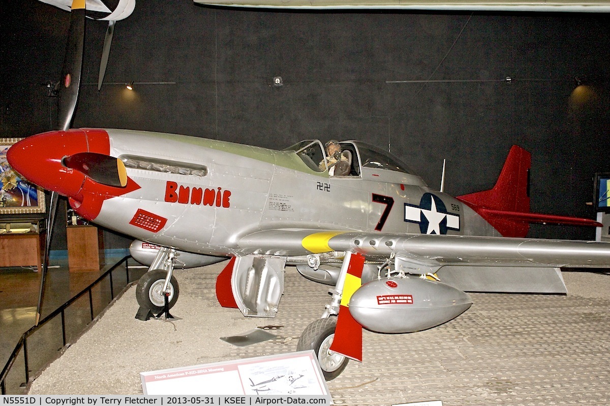N5551D, North American P-51D Mustang C/N 4473683N, At Air & Space Museum Balboa Park  , San Diego