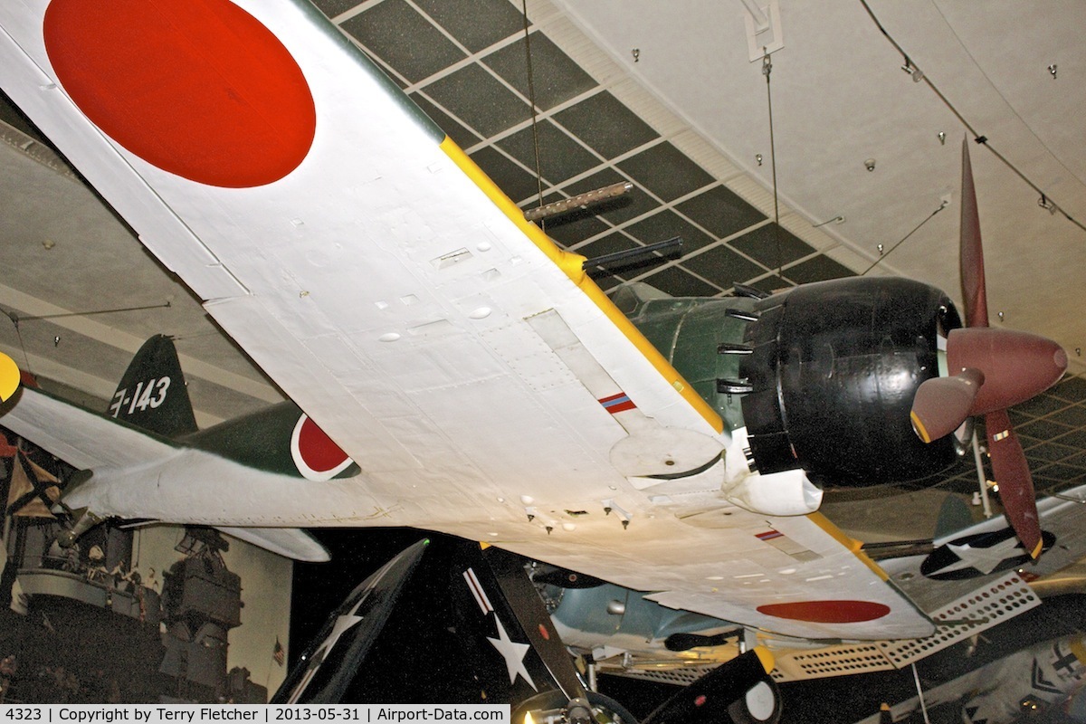 4323, Mitsubishi A6M5-52 Zero C/N 0000, Preserved at San Diego Air and Space Museum , Balboa Park , San Diego