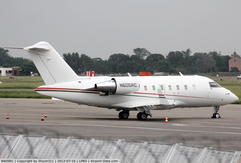 N605RC, 2009 Bombardier Challenger 605 (CL-600-2B16) C/N 5800, Parked at the General Aviation area...