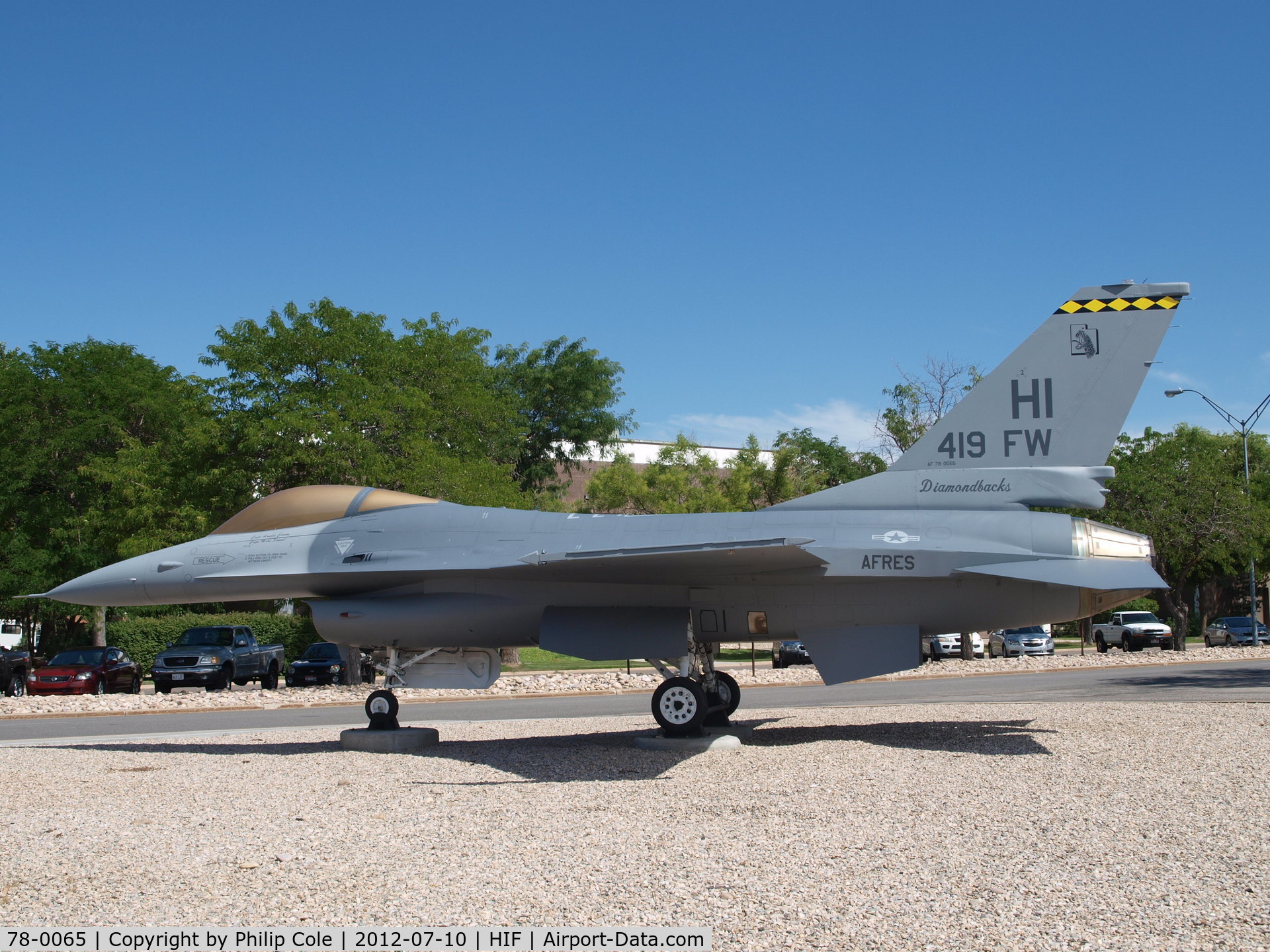 78-0065, 1978 General Dynamics F-16A Fighting Falcon C/N 61-61, Preserved on Base