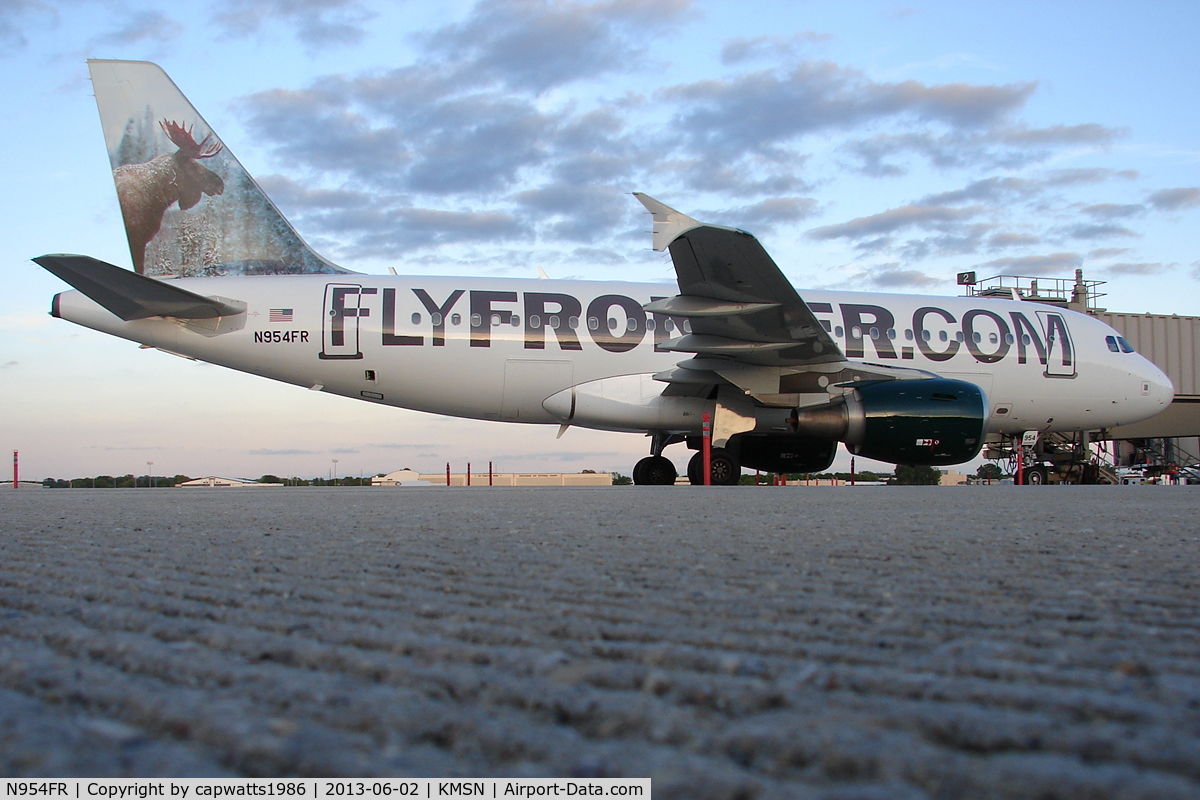 N954FR, 2002 Airbus A319-112 C/N 1786, New F9 colors