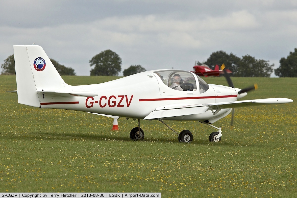 G-CGZV, 2012 Europa XS Tri-Gear C/N PFA 247-13563, At the 2013 Light Aircraft Association Rally at Sywell in the UK