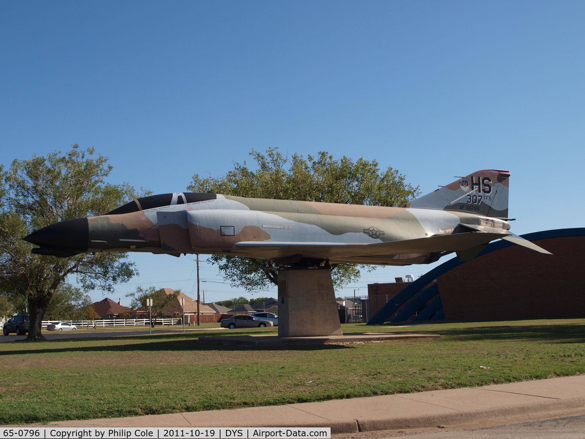 65-0796, 1965 McDonnell F-4D Phantom II C/N 1874, Preserved Outside base school