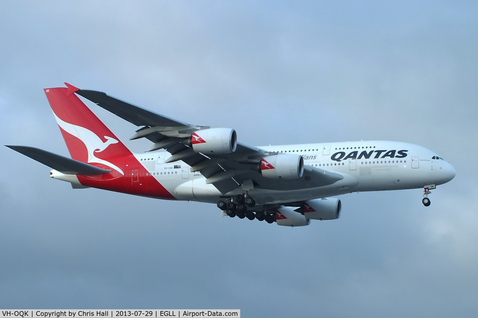 VH-OQK, 2011 Airbus A380-842 C/N 063, Qantas