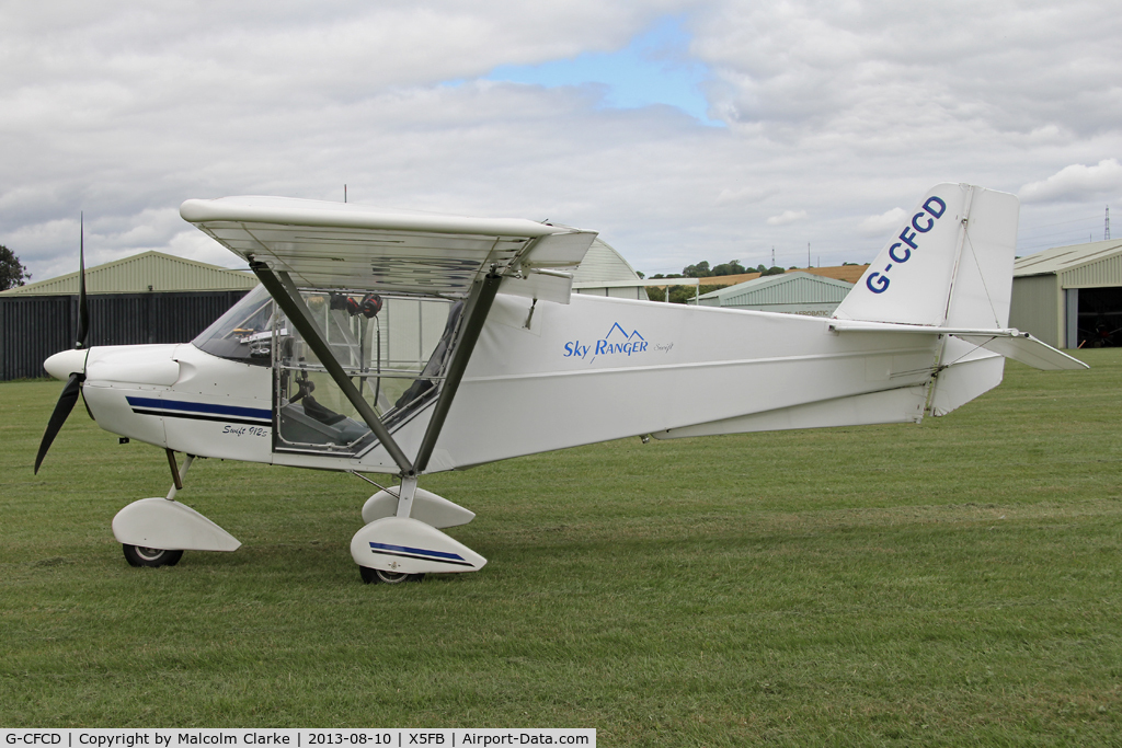 G-CFCD, 2007 Skyranger Swift 912S(1) C/N BMAA/HB/554, Skyranger Swift 912S(1), Fishburn Airfield, UK August 2013.