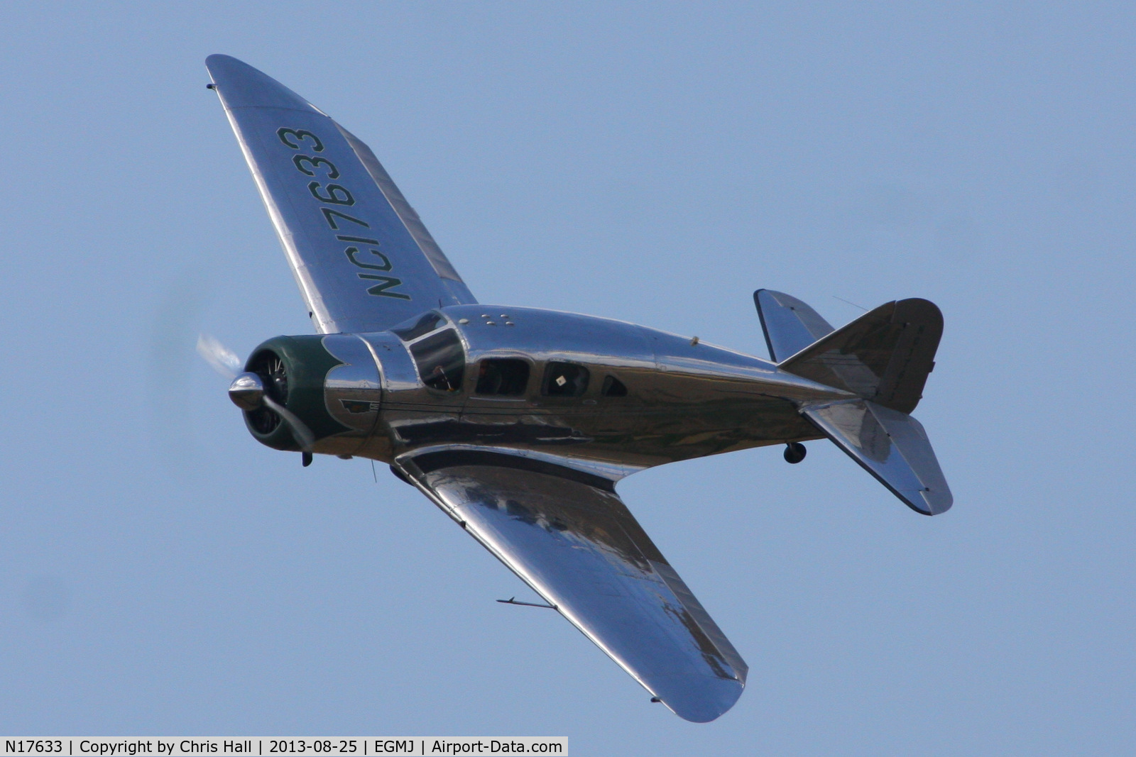 N17633, 1939 Spartan 7W Executive C/N 21, at the Little Gransden Air & Vintage Vehicle Show