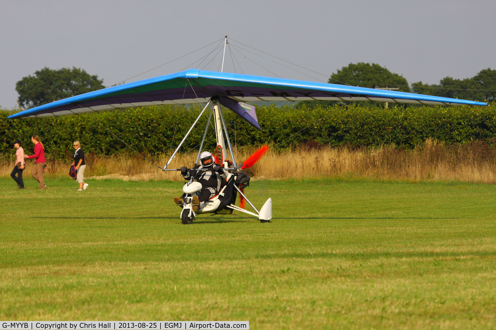 G-MYYB, 1995 Pegasus Quantum 15 C/N 7079, at the Little Gransden Air & Vintage Vehicle Show