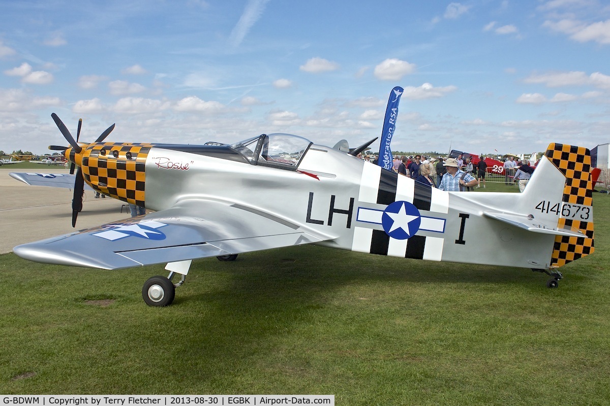 G-BDWM, 1990 Bonsall DB1 Mustang C/N PFA 073-10200, Photographed at Sywell in the UK during the 2013 Light Aircraft Association Rally