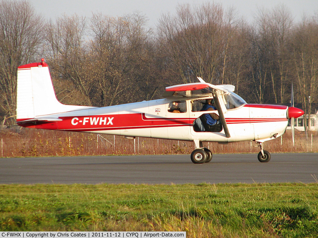 C-FWHX, Cessna 175 Skylark C/N 55479, It looked like some friends were going up in this Cessna before sunset. It was built back in 1958 & lives here at Peterborough Airport.