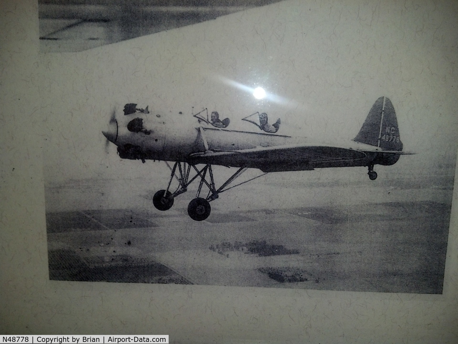 N48778, 1941 Ryan Aeronautical ST3KR C/N 1057, David o Hughes my grandpa in the 40's.