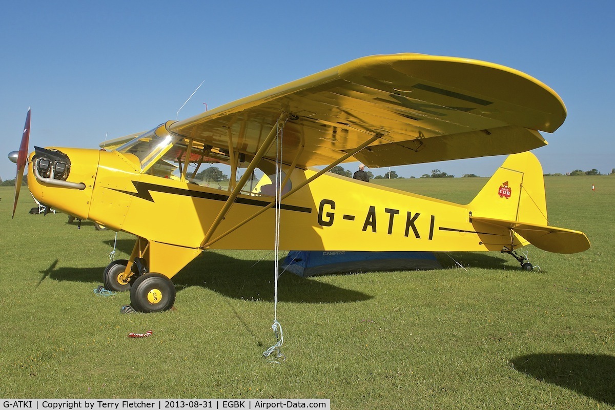 G-ATKI, 1946 Piper J3C-65 Cub Cub C/N 17545, Attended the 2013 Light Aircraft Association Rally at Sywell in the UK