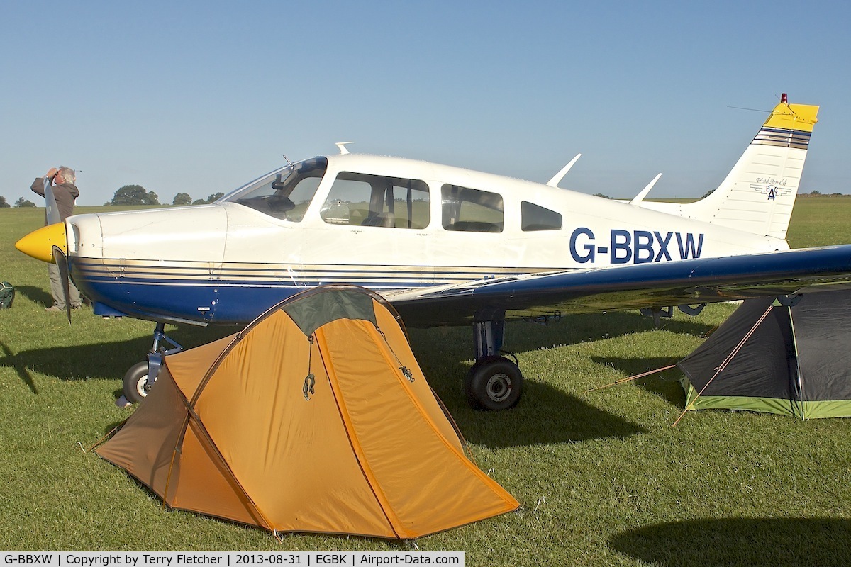G-BBXW, 1973 Piper PA-28-151 Cherokee Warrior C/N 28-7415050, Attended the 2013 Light Aircraft Association Rally at Sywell in the UK