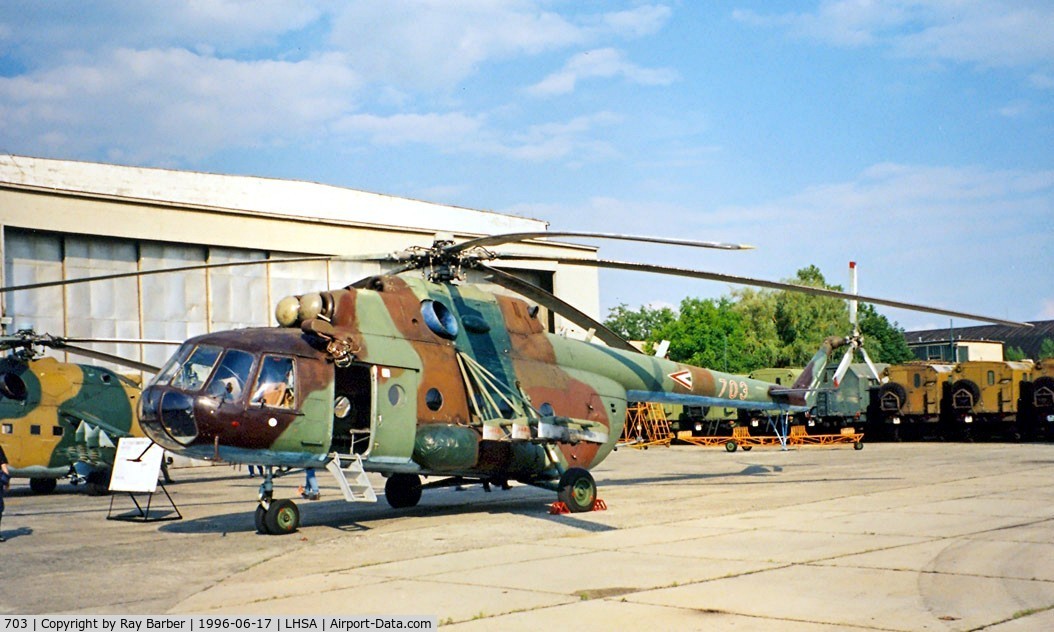 703, 1987 Mil Mi-17N C/N 104M03, Mil Mi-17 Hip [104M03] (Hungarian Air Force) Szentkiralyszabadja~HA 17/06/1996