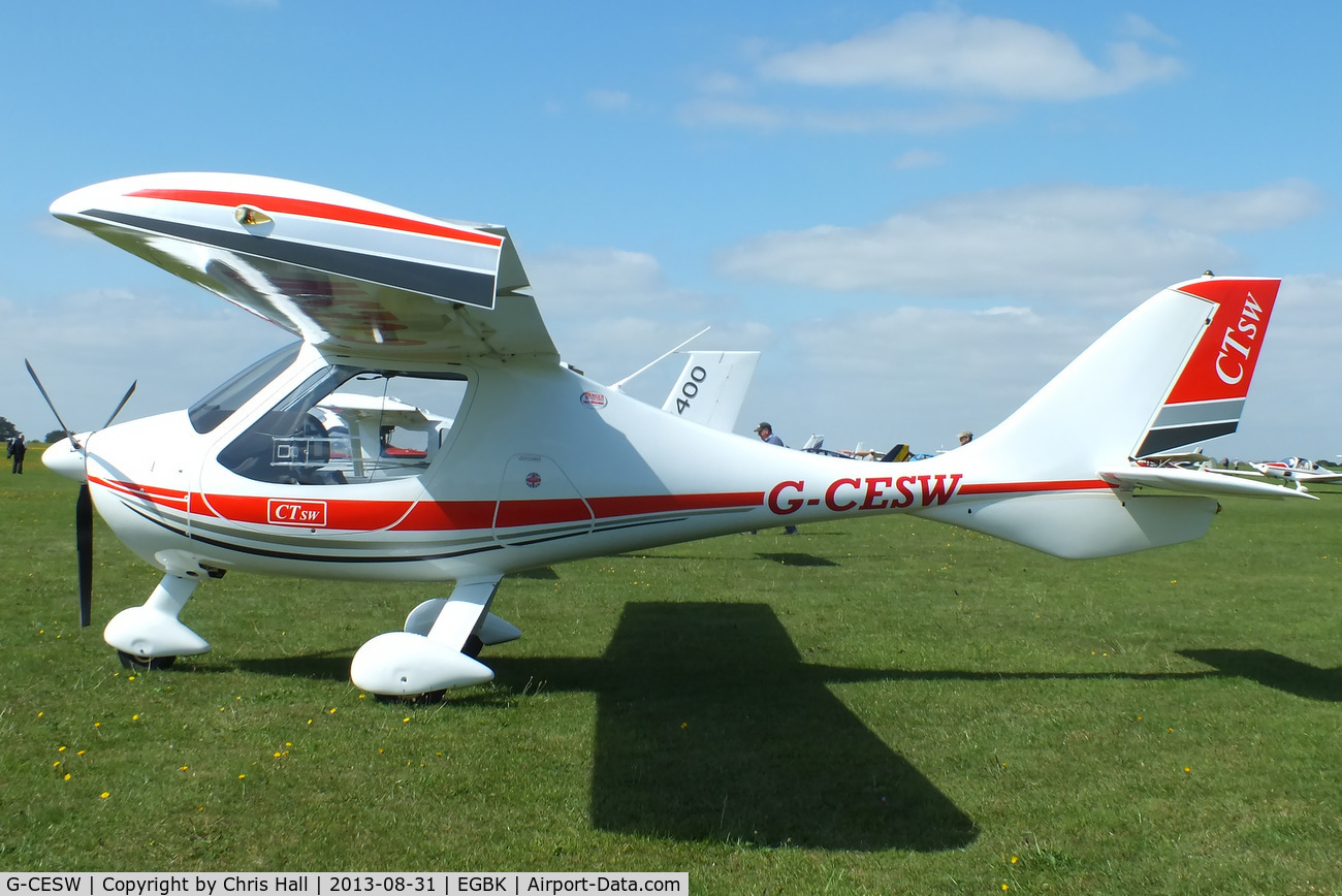 G-CESW, 2007 Flight Design CTSW C/N 8296, at the LAA Rally 2013, Sywell