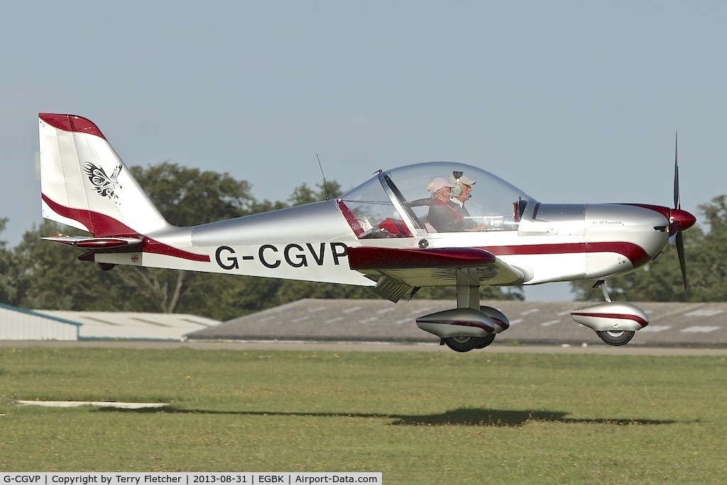 G-CGVP, 2011 Aerotechnik EV-97 Eurostar C/N LAA 315-15047, Attended the 2013 Light Aircraft Association Rally at Sywell in the UK