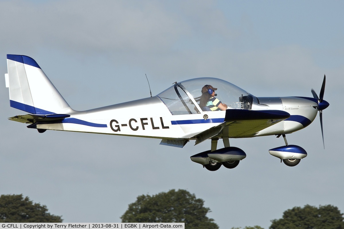 G-CFLL, 2008 Aerotechnik EV-97 Eurostar C/N LAA 315-14825, Attended the 2013 Light Aircraft Association Rally at Sywell in the UK