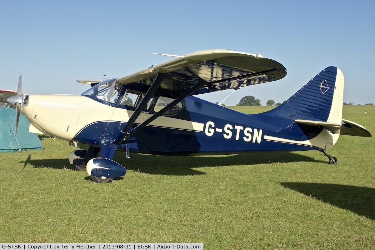 G-STSN, 1948 Stinson Flying Station Wagon C/N 108-4352, Attended the 2013 Light Aircraft Association Rally at Sywell in the UK
