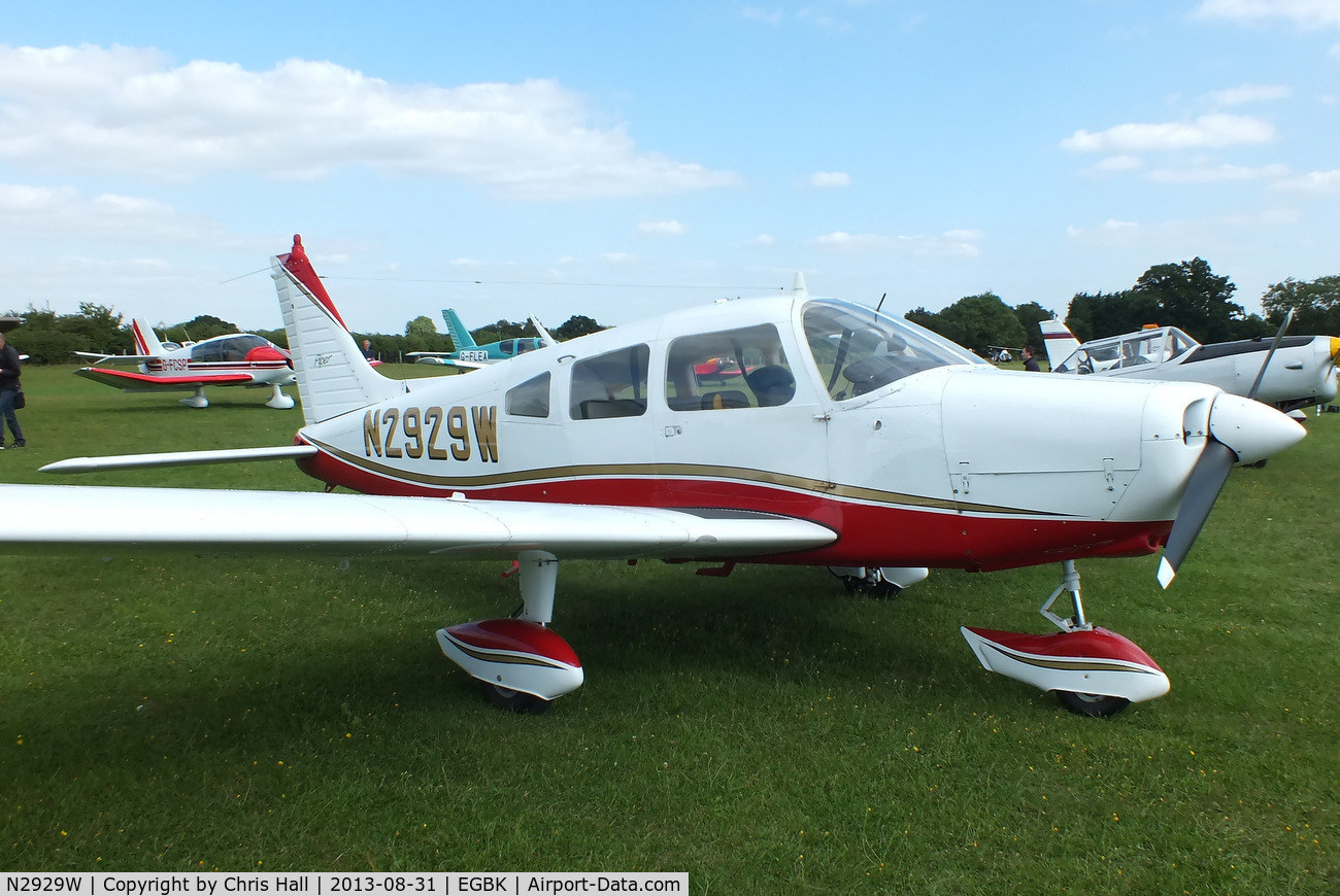 N2929W, 1974 Piper PA-28-151 Cherokee Warrior C/N 28-7415457, at the LAA Rally 2013, Sywell
