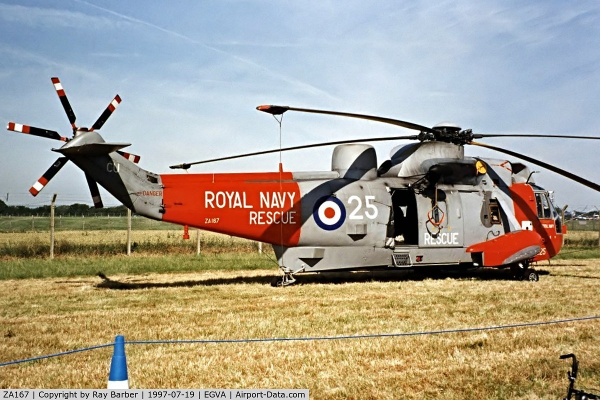 ZA167, 1982 Westland Sea King HU.5 C/N WA900, Westland WS.61 HU.5 SAR Sea King [WA900] (Royal Navy) RAF Fairford~G 19/07/1997