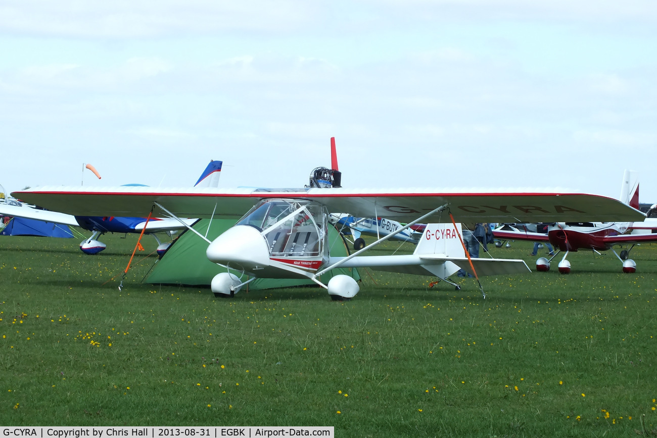 G-CYRA, 1994 Kolb Twinstar Mk III C/N PFA 205-12434, at the LAA Rally 2013, Sywell