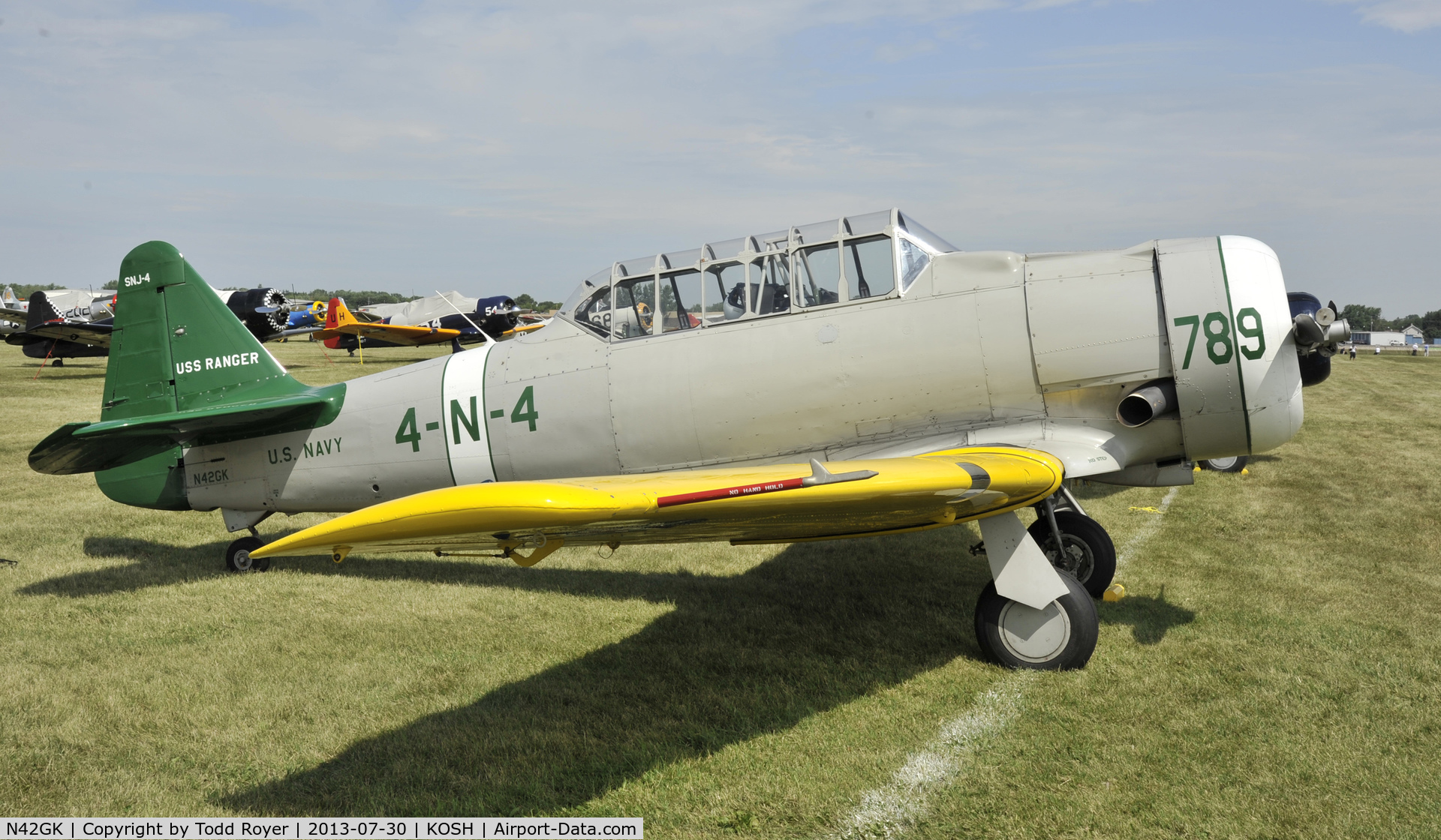 N42GK, 1942 North American AT-6D C/N 8810577, Airventure 2013