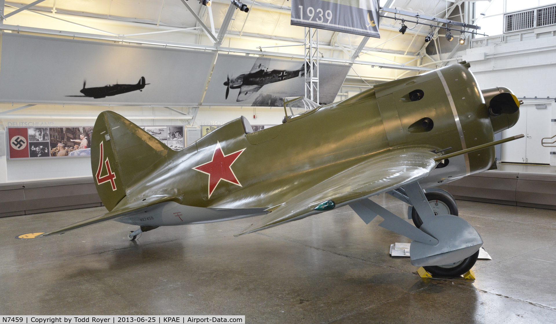 N7459, 1940 Polikarpov I-16 Type 24 C/N 2421014, Part of the Flying Heritage Collection