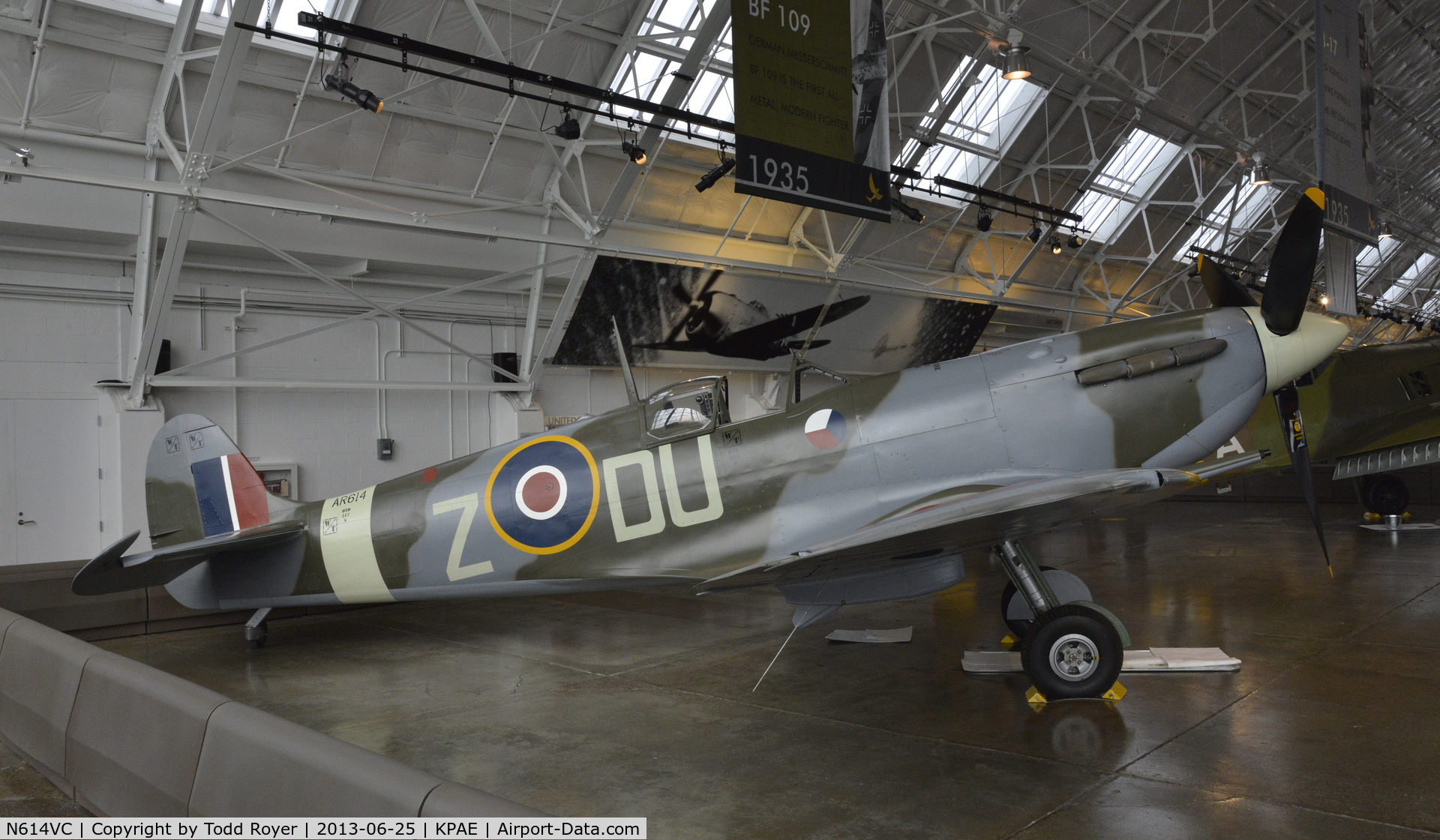 N614VC, 1942 Supermarine 349 Spitfire F.Vc C/N WASP/20/288, Part of the Flying Heritage Collection