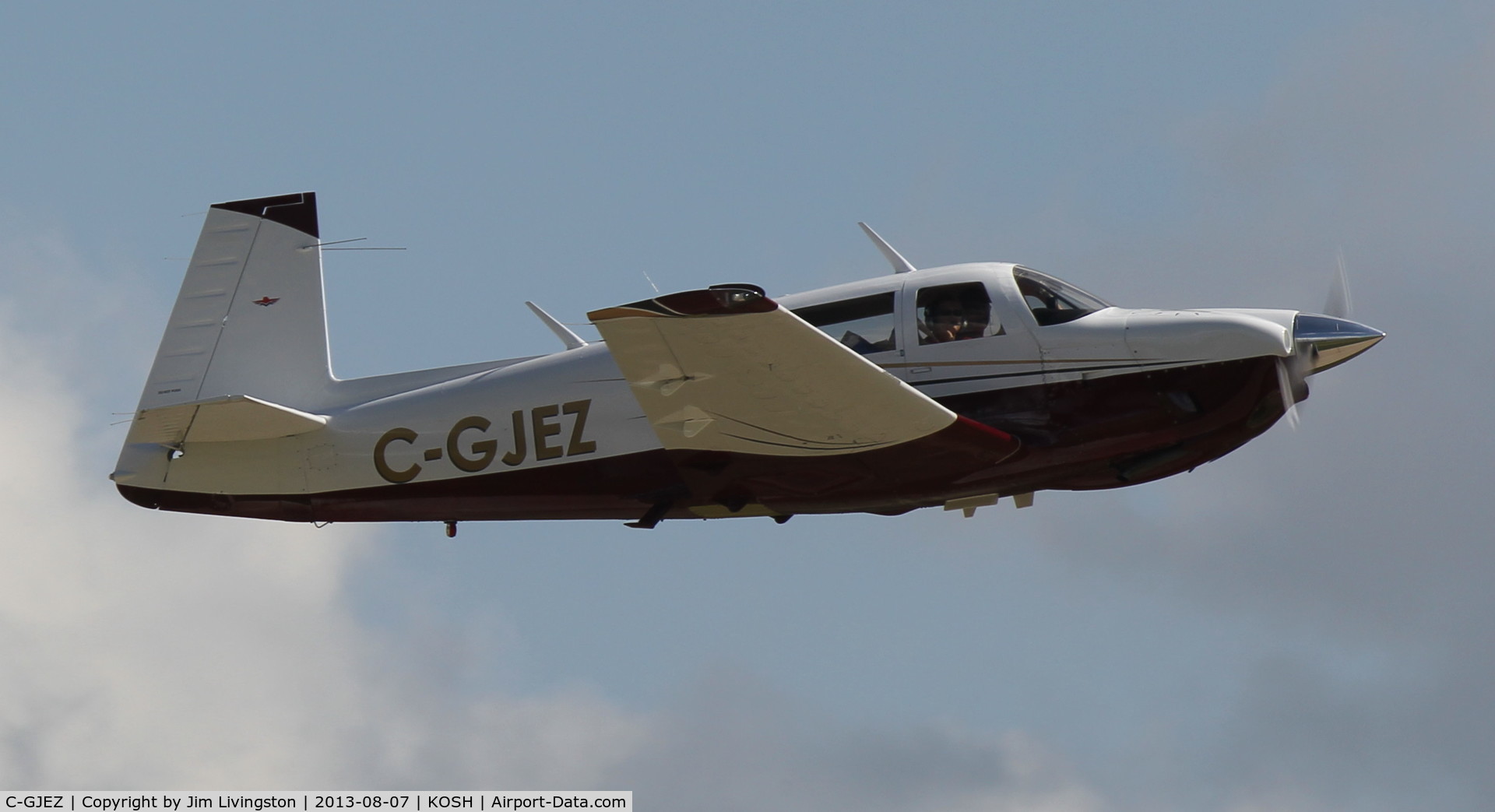 C-GJEZ, 1977 Mooney M20J 201 C/N 24-0129, departure from Oshkosh 2013