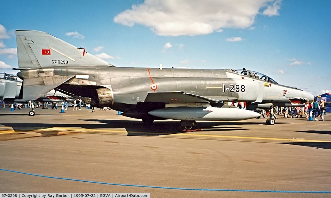 67-0298, 1967 McDonnell Douglas F-4E Phantom II C/N 3073, McDonnell-Douglas F-4E Phantom II [3073] (Turkish Air Force) RAF Fairford~G 22/07/1995