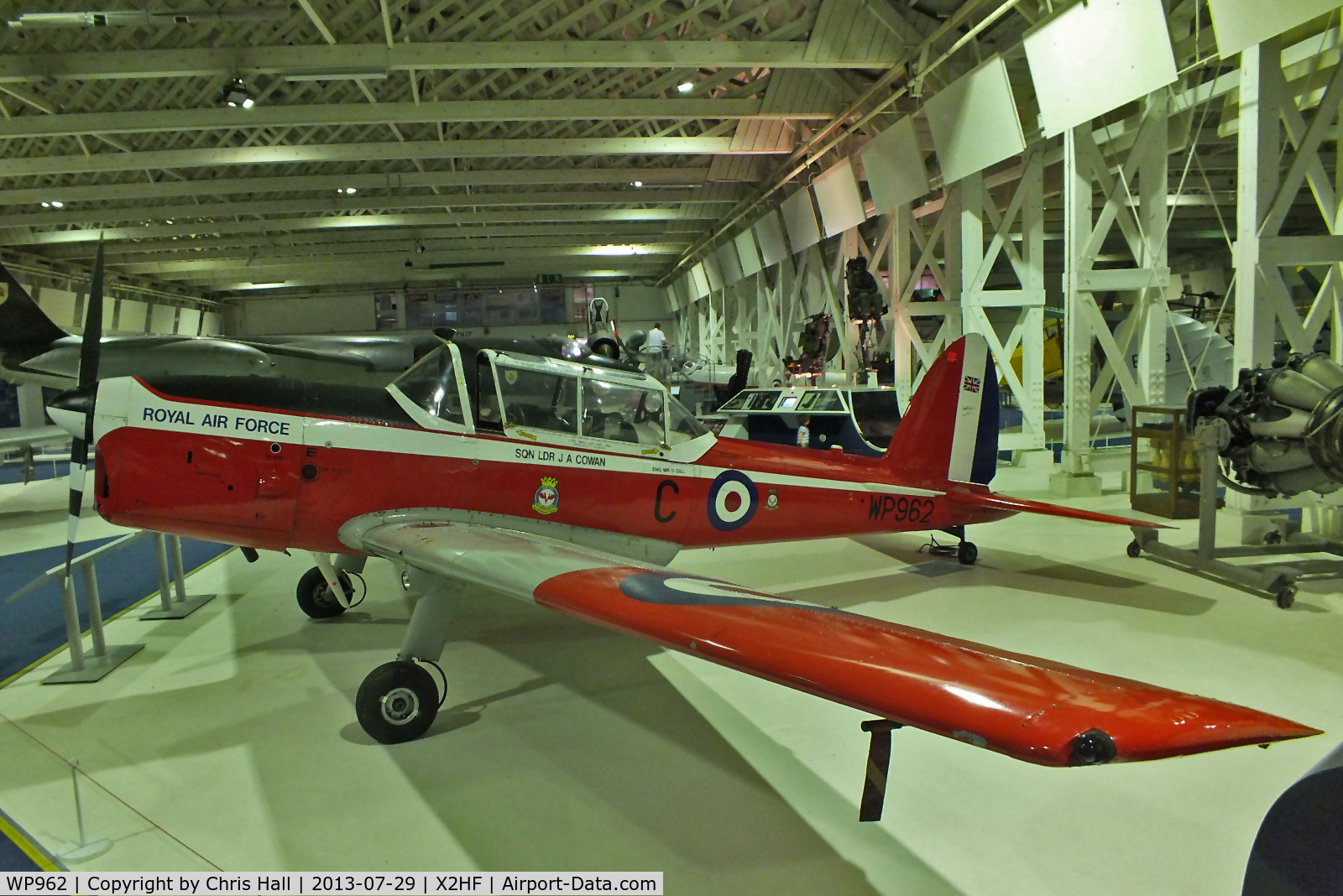 WP962, De Havilland DHC-1 Chipmunk T.10 C/N C1/0809, Displayed at the RAF Museum, Hendon