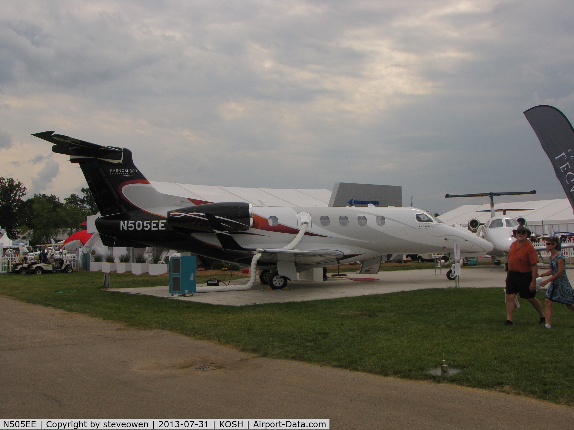 N505EE, 2013 Embraer EMB-505 Phenom 300 C/N 50500118, On display at AirVenture