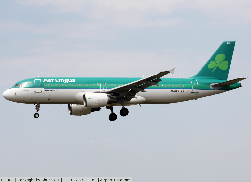 EI-DES, 2005 Airbus A320-214 C/N 2635, Landing rwy 25R