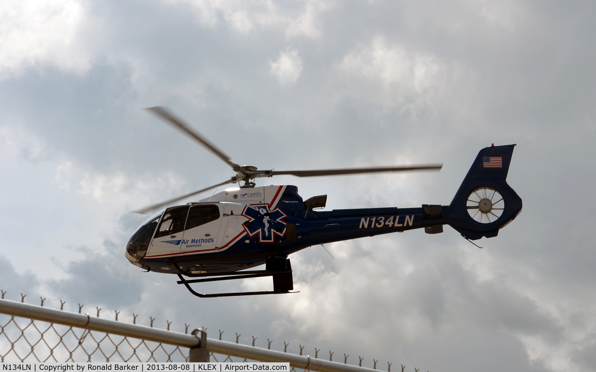 N134LN, 2005 Eurocopter EC-130B-4 (AS-350B-4) C/N 3985, Takeoff Lexington