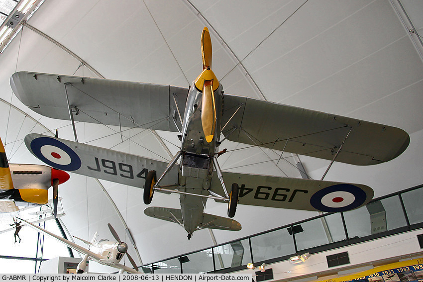 G-ABMR, 1931 Hawker Hart C/N HH1, Hawker Hart Trainer ll at The RAF Museum, Hendon, June 2013.