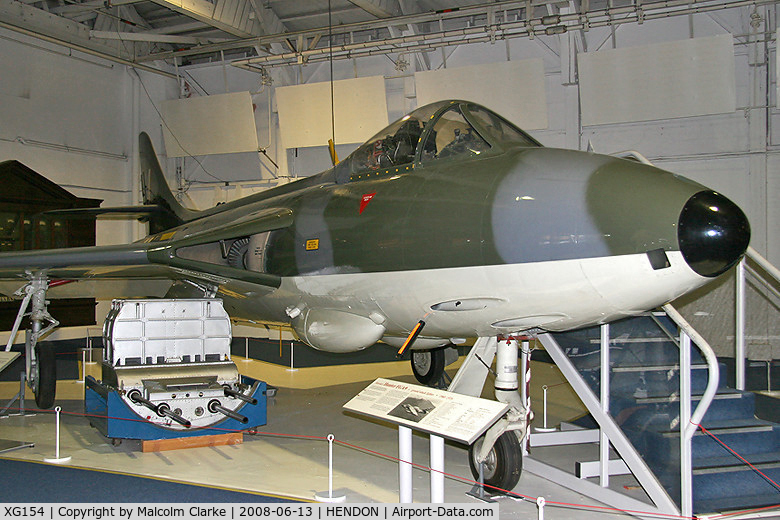 XG154, 1956 Hawker Hunter FGA.9 C/N S4/U/3387, Hawker Hunter FGA.9 at The RAF Museum, Hendon in June 2008.